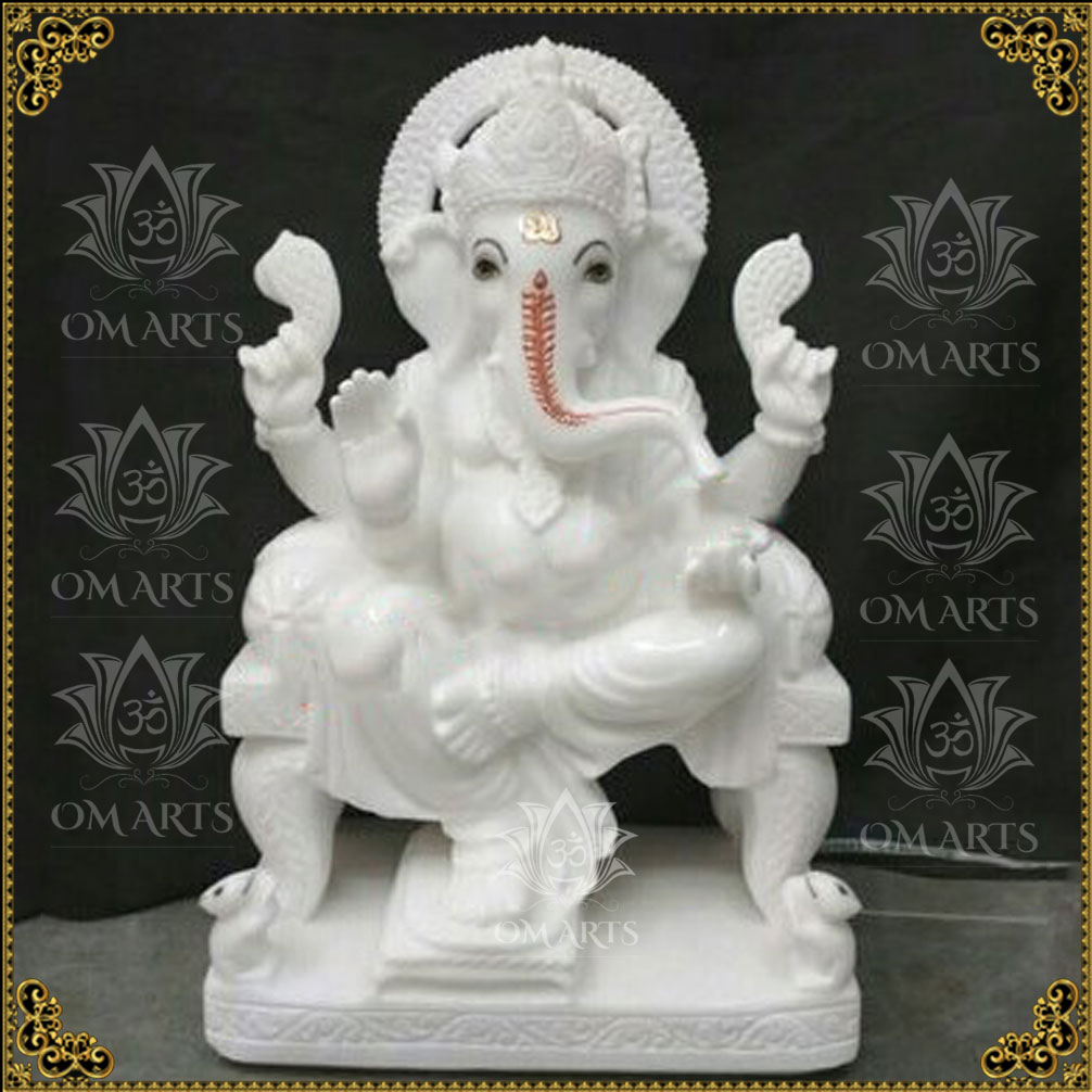 White Marble Ganesha Statue