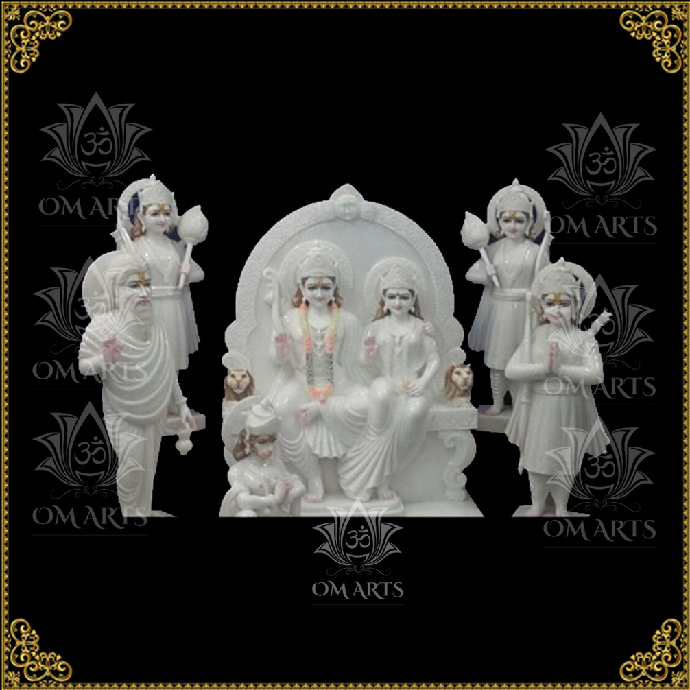 White Marble Ram Darbar Statue