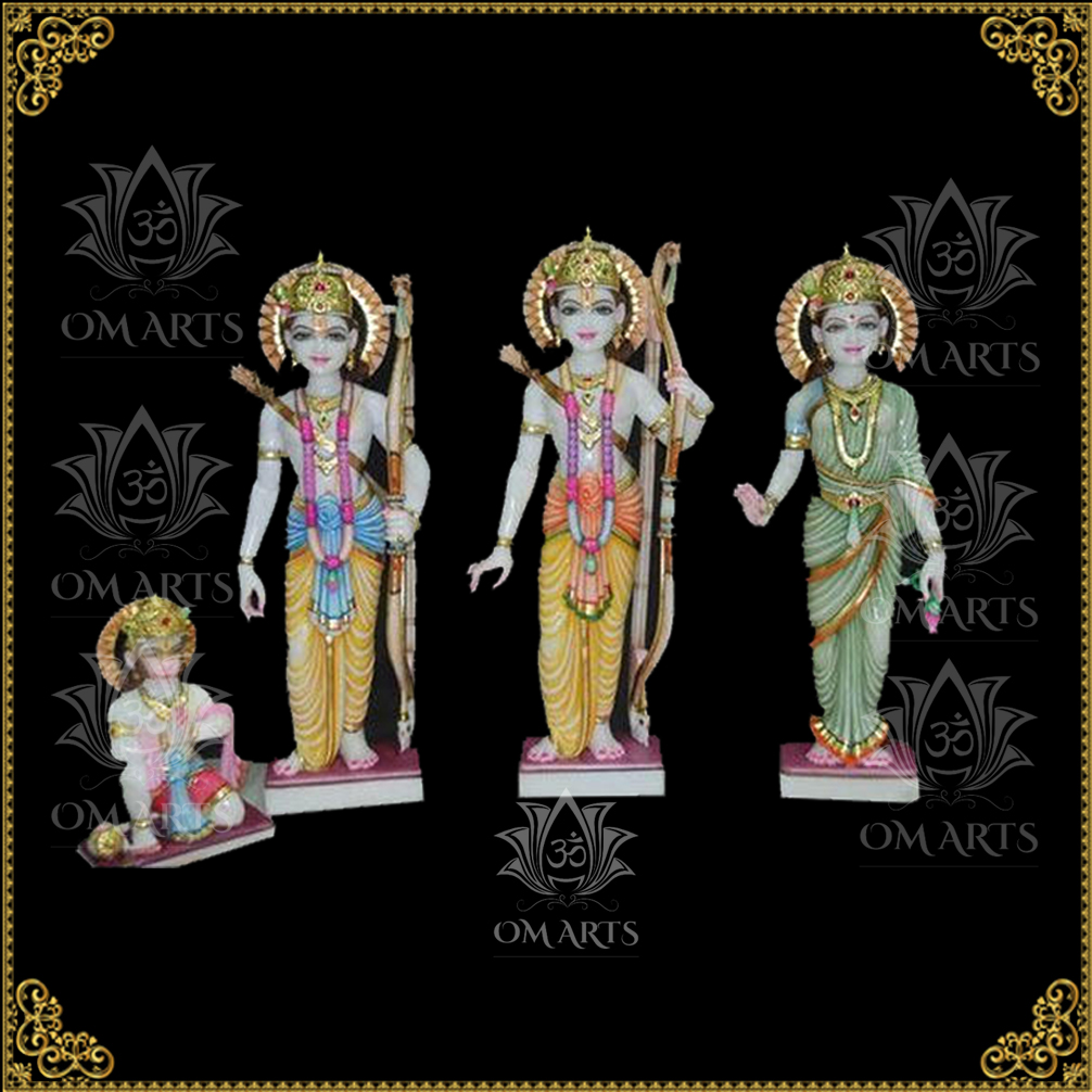 Marble Lord Ram Darbar Statue