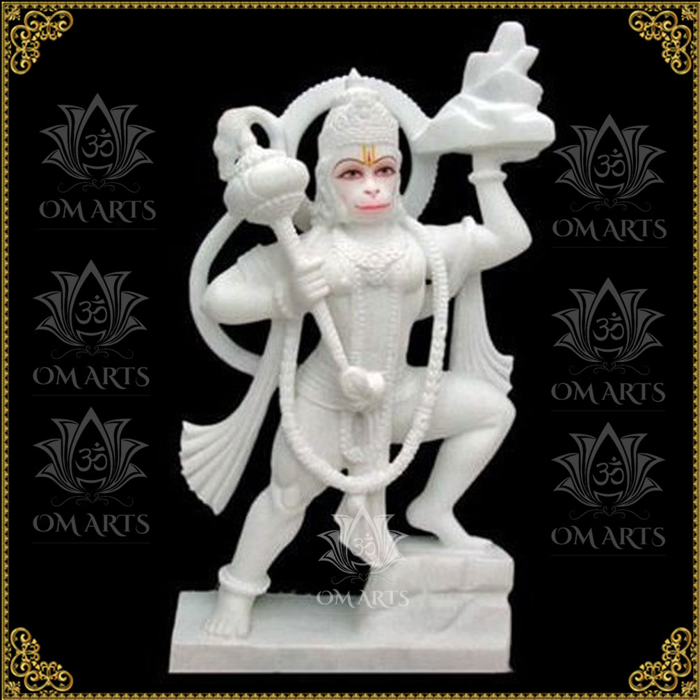 White Marble Hanuman Statue